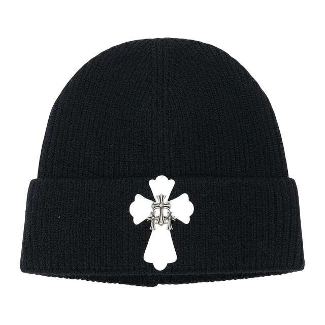 Chrome Hearts Beanie Logo Black — Authentic Chrome Hearts in stock at CLZTURE