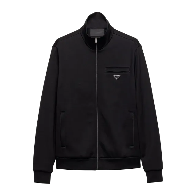 Prada Blouson Cotton Technique Blue — Authentic at CLZTURE