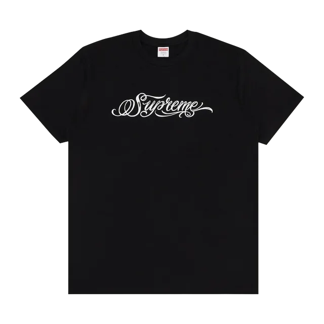 Supreme Script T-Shirt Black — Authentic Supreme in stock at CLZTURE
