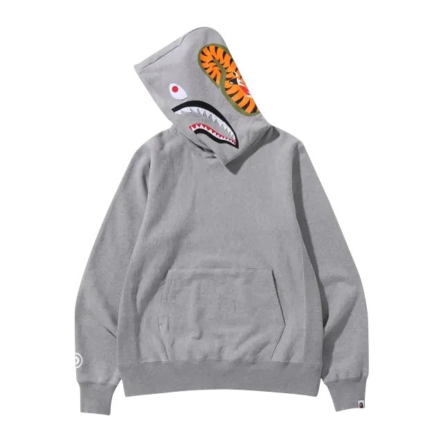 BAPE Shark Pullover Hoodie Grey — Authentic Bape in stock at CLZTURE