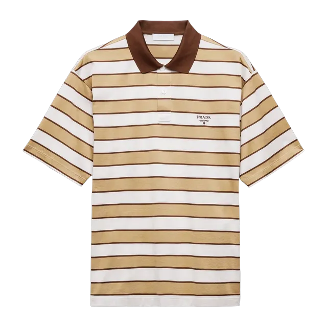 Prada Cotton Polo Shirt Neutral — Authentic Prada in stock at CLZTURE