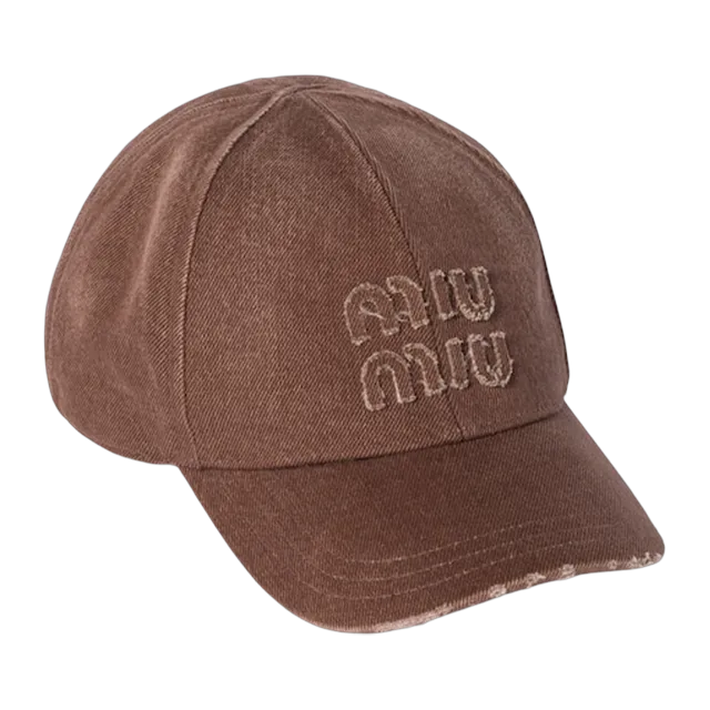 Miu Miu Cap Drill Brown — Authentic Miu Miu in stock at CLZTURE