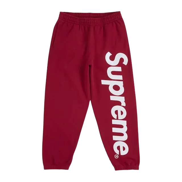 Supreme Satin Applique Hooded Red — Authentic Pants & Trousers at CLZTURE