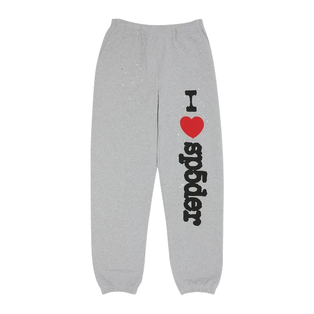 Sp5der Souvenir Sweatpant Heather Grey — Authentic Pants & Trousers at CLZTURE