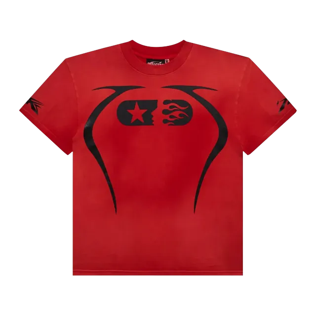 Hellstar Warm Up T-Shirt Red — Authentic T-Shirts at CLZTURE