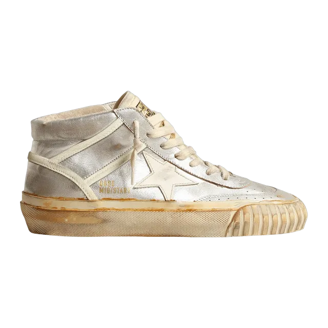 Golden Goose Sneakers Mid Star Silver — Authentic Shoes & Footwear at CLZTURE