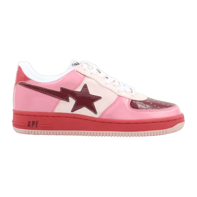 BAPE Bapesta Fs-001 Low Pink Red — Authentic Shoes & Footwear at CLZTURE