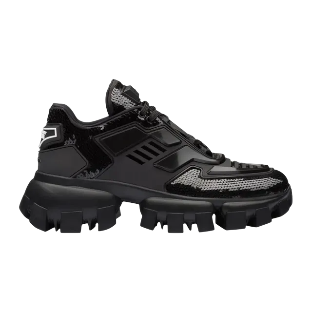Prada Cloudbust Thunder Sequin – Black — Authentic Shoes & Footwear at CLZTURE