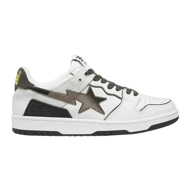 BAPE Sk8 Sta White Metallic Silver — Authentic Shoes & Footwear at CLZTURE