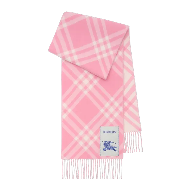 Burberry Scarf Cachemire Check Pink — Authentic Burberry in stock at CLZTURE