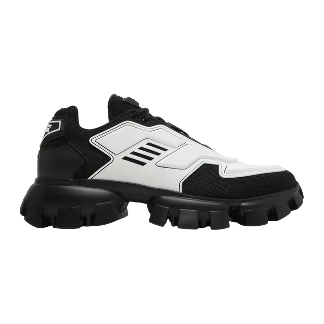 Prada Cloudbust Thunder Knit Black White — Authentic Shoes & Footwear at CLZTURE