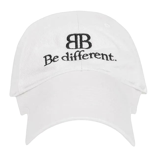 Balenciaga Be Different Baseball Cap Ecru/Black — Authentic Accessories at CLZTURE