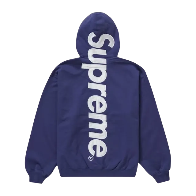 Supreme Satin Applique Hooded Washed Navy — Authentic Supreme in stock at CLZTURE