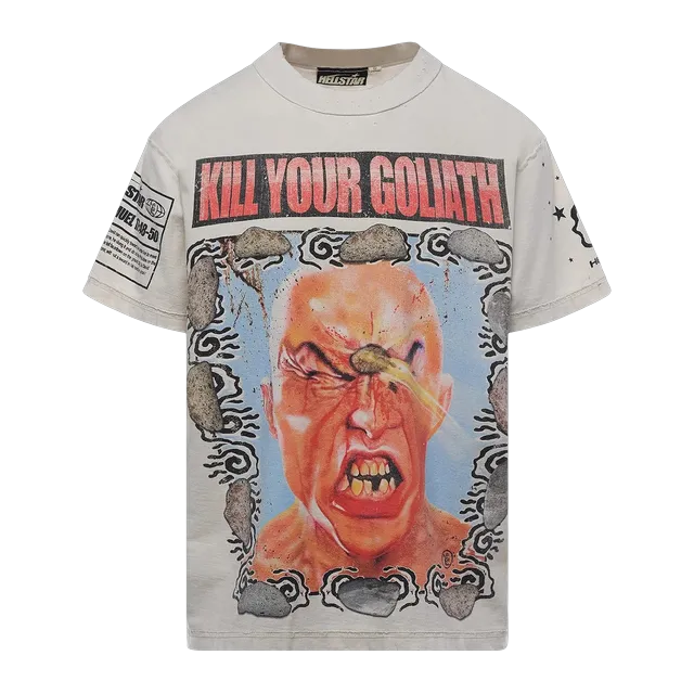 Hellstar Kill Your Goliath T-Shirt White — Authentic Hellstar in stock at CLZTURE