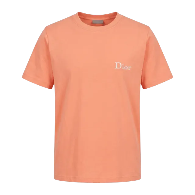 Dior T-Shirt Logo à Col Rond Orange — Authentic T-Shirts at CLZTURE