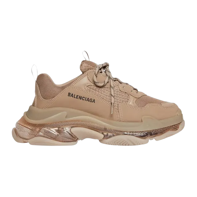 Balenciaga Triple S Clear Sole Light Brown — Authentic Balenciaga in stock at CLZTURE