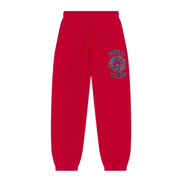 Denim Tears Denim University Sweatpants Red — Authentic Denim Tears in stock at CLZTURE