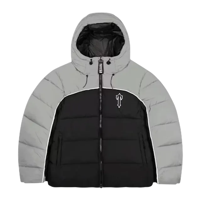 Trapstar Irongate Arch Piping Puffer Black Grey — Authentic Trapstar in stock at CLZTURE