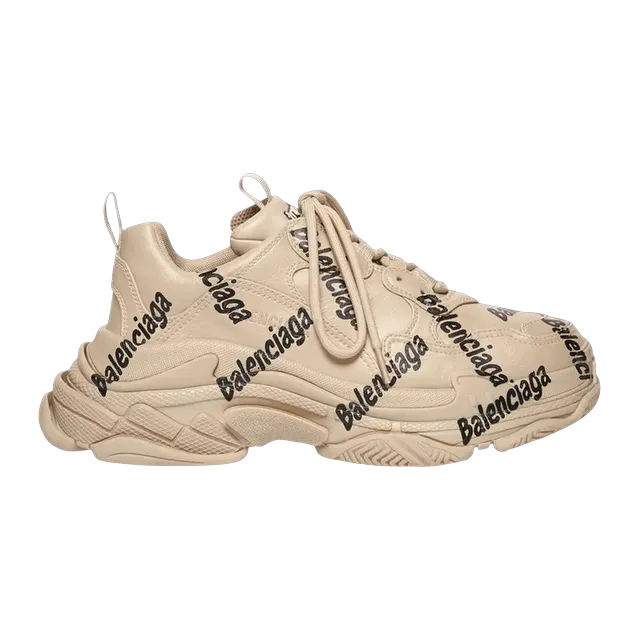 Balenciaga Triple S Logotype Beige — Authentic Shoes & Footwear at CLZTURE