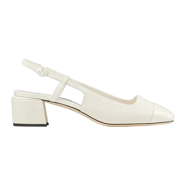 Jimmy Choo Elisa Sling Back 45Mm White — Authentic Jimmy Choo in stock at CLZTURE