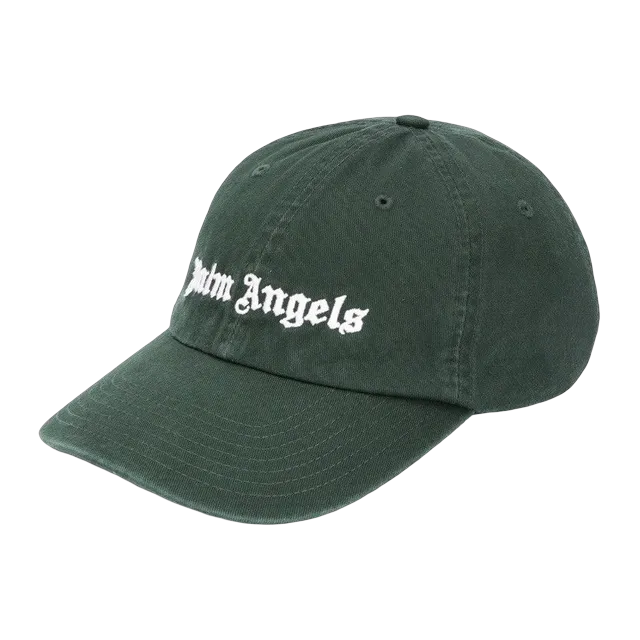 Palm Angels Cap Baseball logo Green — Authentic Caps & Beanies at CLZTURE