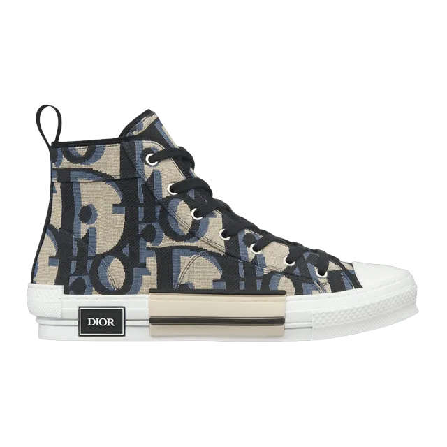 Dior Sneakers B23 Haute Maxi Oblique Beige Black — Authentic Shoes & Footwear at CLZTURE