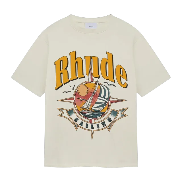 Port De Rhude T-Shirt White — Authentic Rhude in stock at CLZTURE