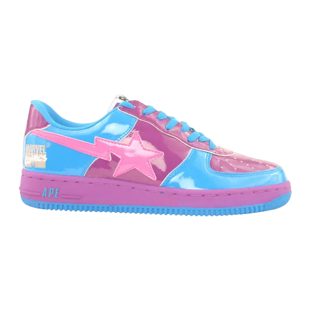 BAPE Marvel Comics x Bapesta Fs-001 Low Silver Surfer — Authentic Shoes & Footwear at CLZTURE