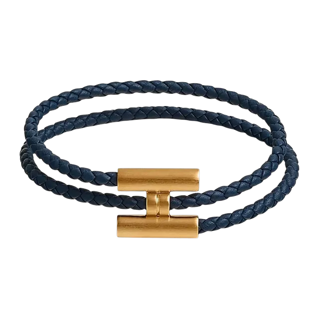 Hermès Bracelet Tournis Tressé Navy — Authentic Jewelry at CLZTURE
