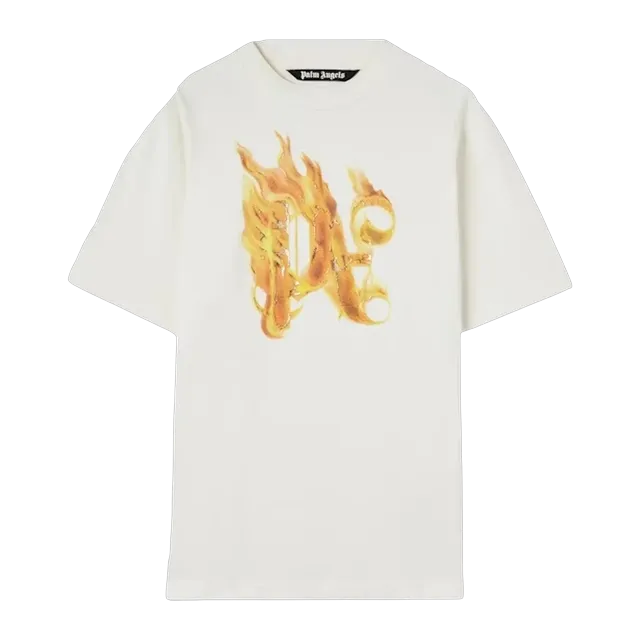 Palm Angels Burning Logo White — Authentic Palm Angels in stock at CLZTURE