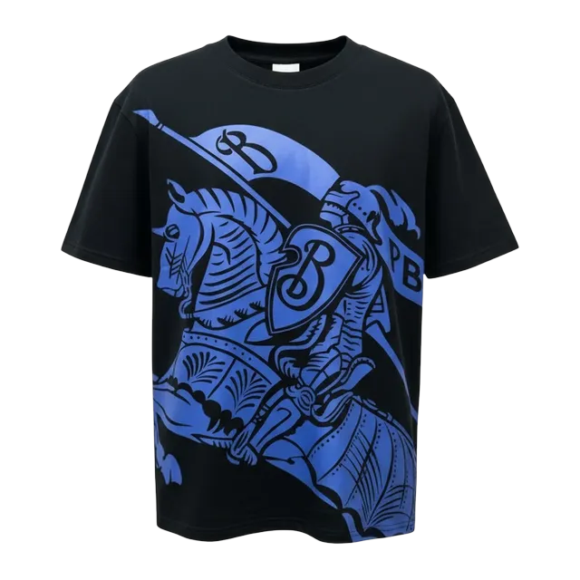 Burberry T-Shirt Cotton Ekd Black — Authentic T-Shirts at CLZTURE