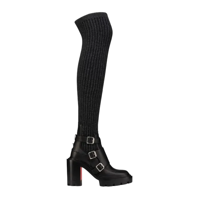 Christian Louboutin Cortinetta Alta College 100Mm Black — Authentic Christian Louboutin in stock at CLZTURE