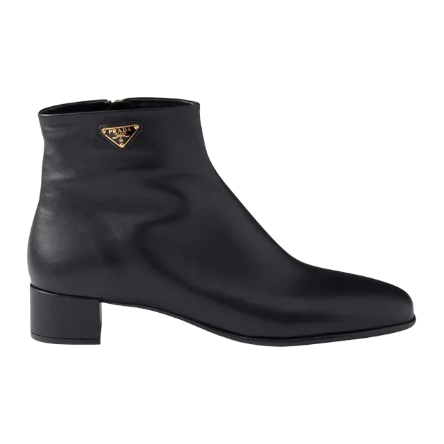 Prada Nappa Leather Booties Black — Authentic Prada in stock at CLZTURE
