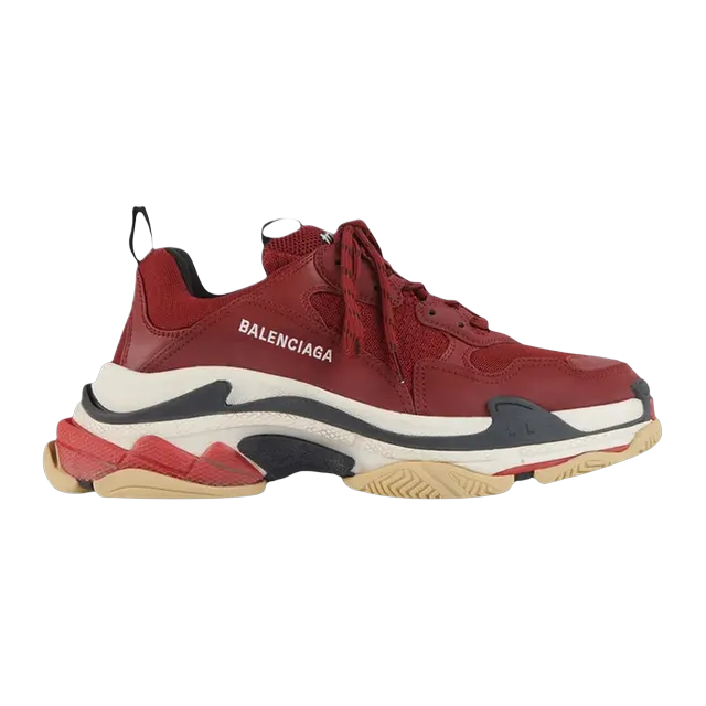 Balenciaga Triple S Burgundy — Authentic Shoes & Footwear at CLZTURE