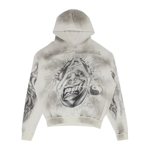 Hellstar Hstar Records Hoodie White — Authentic Hoodies & Sweats at CLZTURE