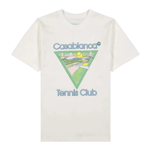 Casablanca Screen Printed T-Shirt Tennis Club Icon — Authentic T-Shirts at CLZTURE
