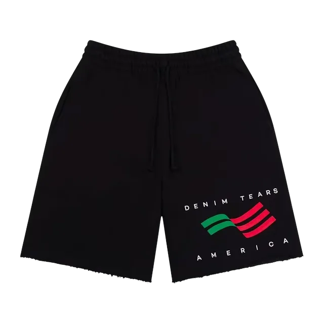 Denim Tears America Sportswear Shorts Black — Authentic at CLZTURE