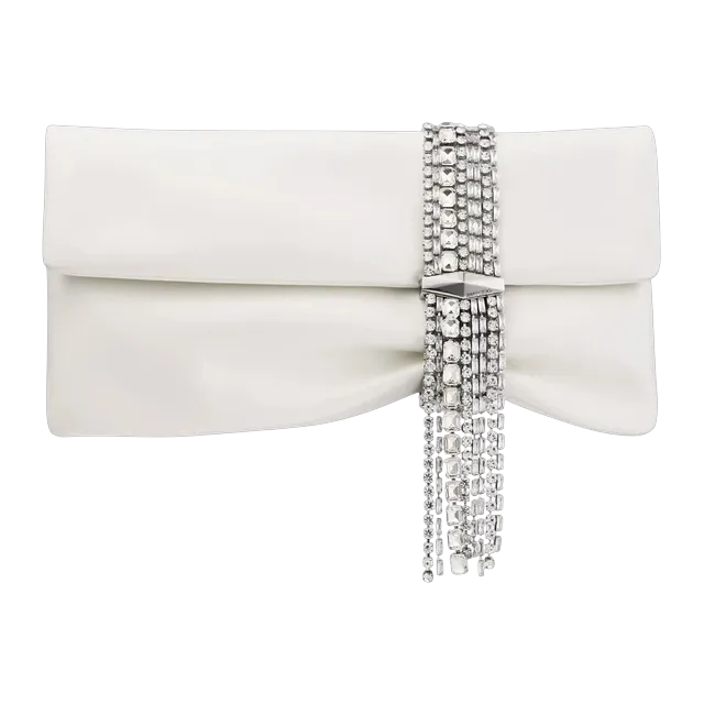 Jimmy Choo Zandra White — Authentic Clutches & Pouches at CLZTURE