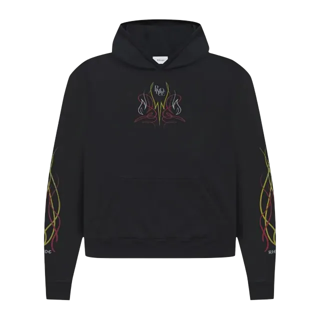 Rhude Hot Rod Hoodie Black — Authentic Hoodies & Sweats at CLZTURE