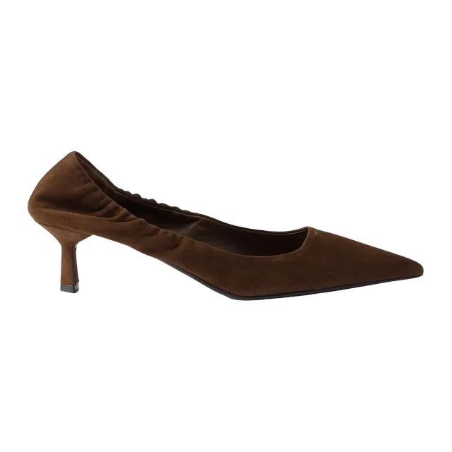 Prada Suede Pumps 55Mm Brown — Authentic Shoes & Footwear at CLZTURE