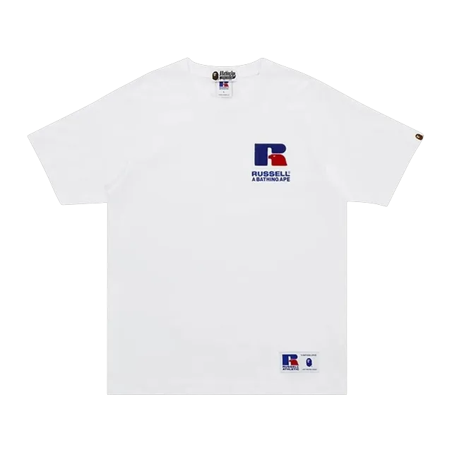 BAPE Russell College T-Shirt White — Authentic T-Shirts at CLZTURE
