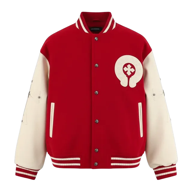 Chrome Hearts Varsity Cross Logo Red — Authentic Jackets & Outerwear at CLZTURE