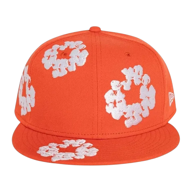 Denim Tears New Era Cotton Wreath Cap Orange — Authentic Accessories at CLZTURE