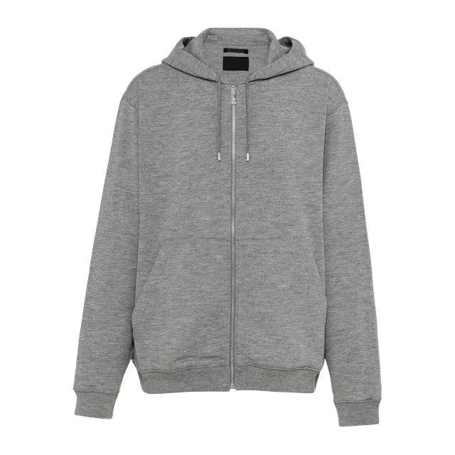 Prada Cardigan à Capuche Cachemire Grey — Authentic at CLZTURE