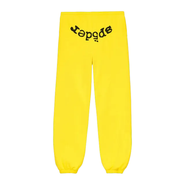 Sp5der Legacy Sweatpant Yellow — Authentic Pants & Trousers at CLZTURE