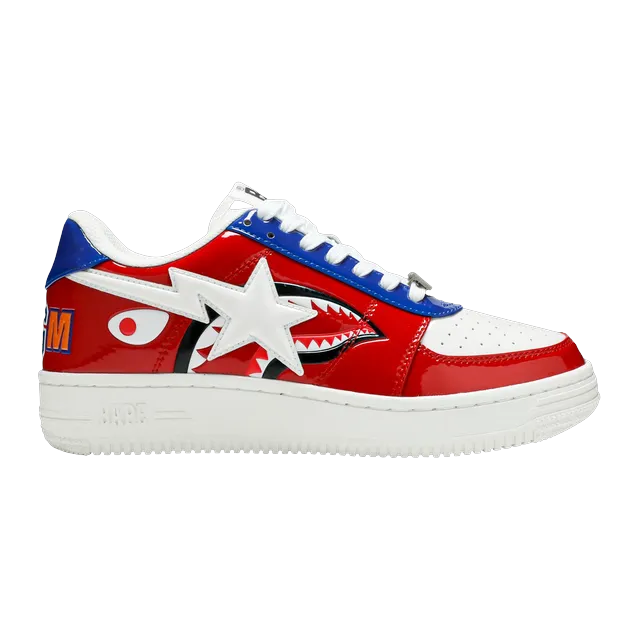 BAPE Bapesta Low M2 Red Shark Face — Authentic Shoes & Footwear at CLZTURE