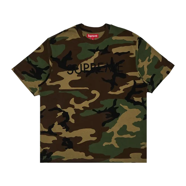 Supreme Capital Shorts-Sleeve Top Woodland Camo — Authentic Supreme in stock at CLZTURE