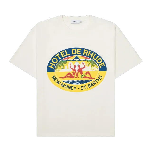Hotel De Rhude T-Shirt White — Authentic Rhude in stock at CLZTURE
