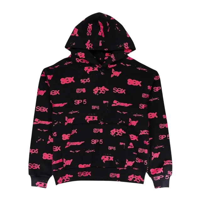 Sp5der Sex Aop Hoodie Black — Authentic Hoodies & Sweats at CLZTURE