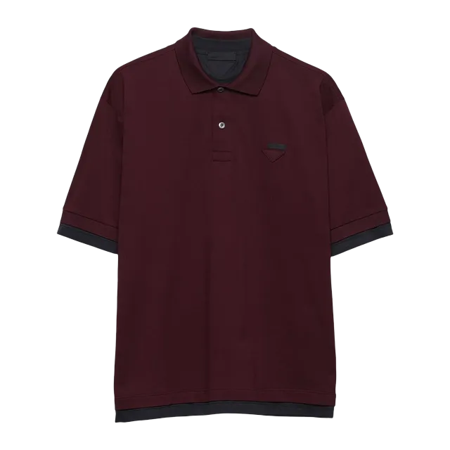 Prada Cotton Polo Shirt Red — Authentic Prada in stock at CLZTURE